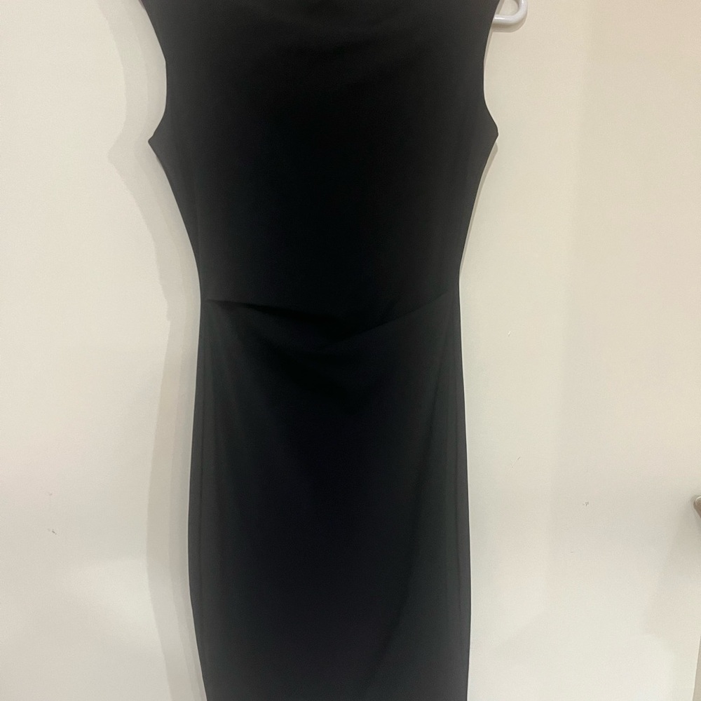 Zara Black Sleeveless Cowl Neck Cocktail Dress